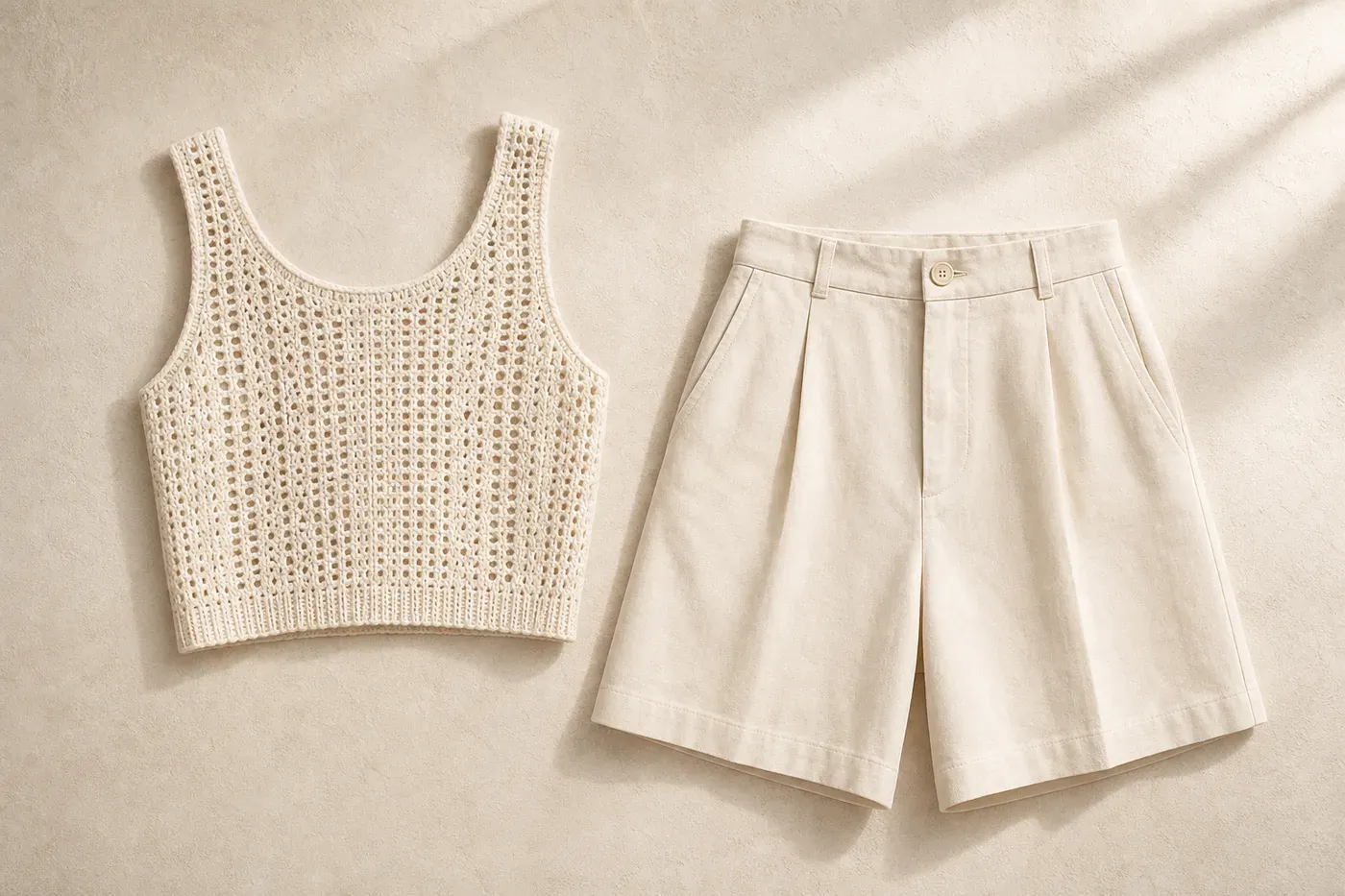 Iconic Crochet Top and Bermuda Set Signature