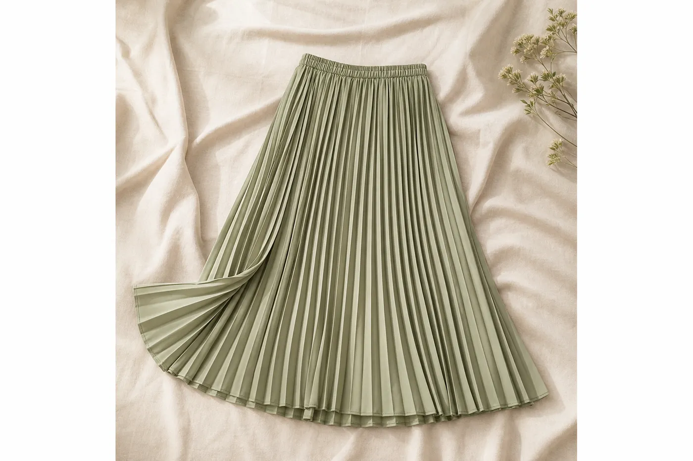 Signature Pleated Midi Skirt Muse