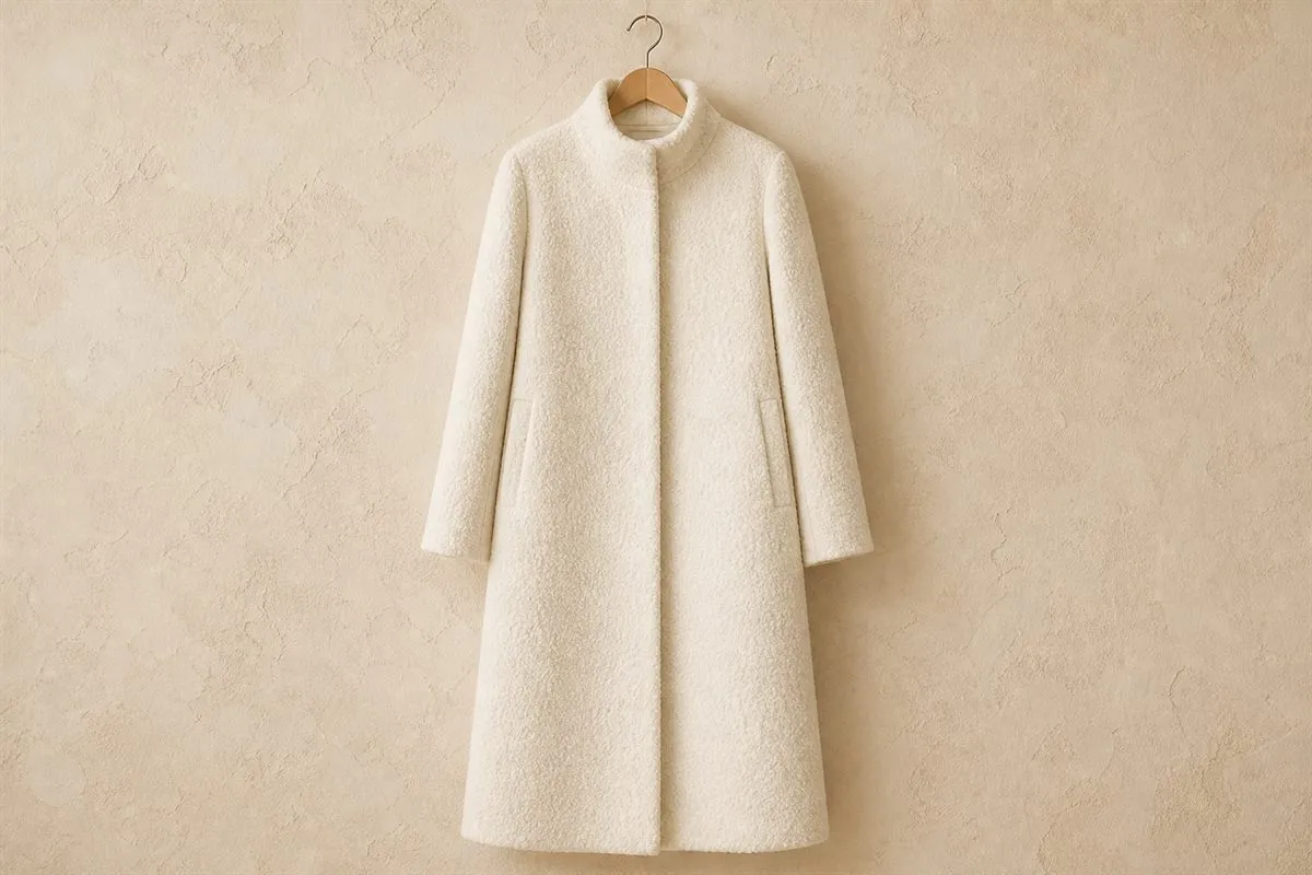 Manteau Long en Laine Bouclée No.07