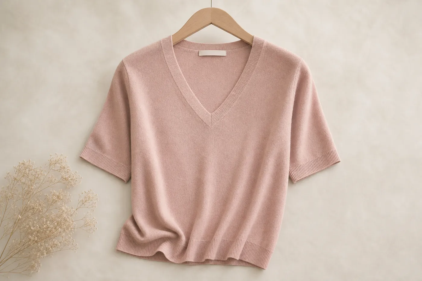 Fine Knit V-Neck Top